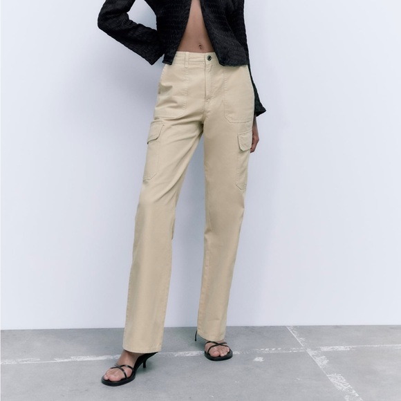 Zara Pants & Jumpsuits Zara Trf Straight Cargo Pants Poshmark